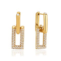Square Diamond Hoops Earing