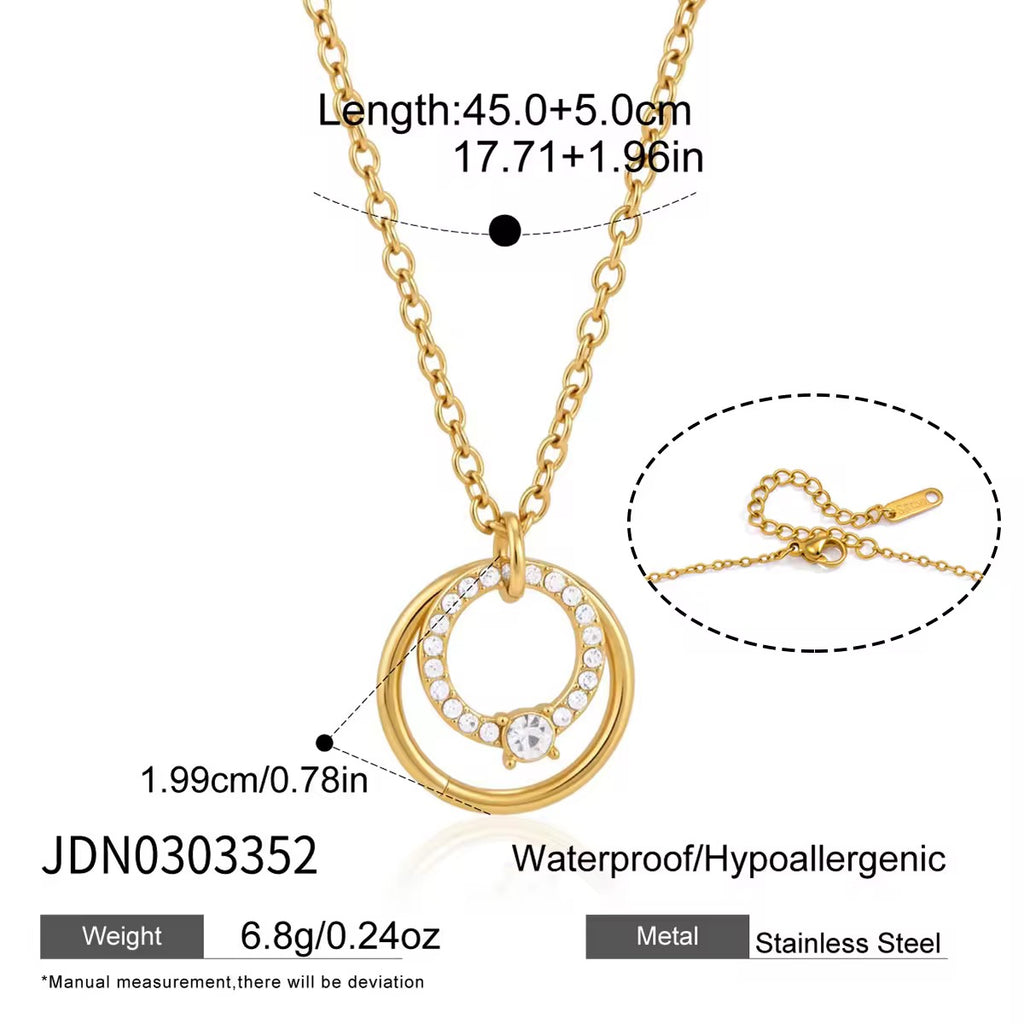 Double Circle Necklace