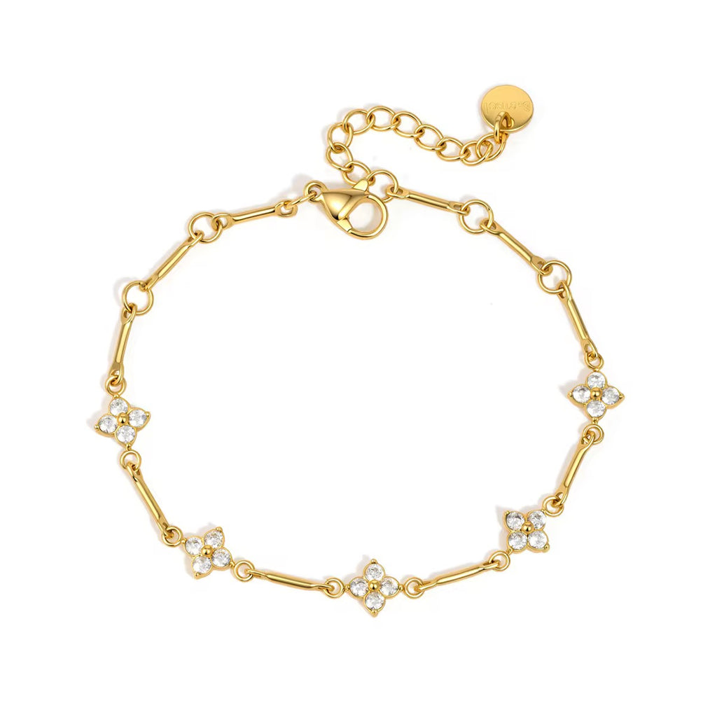 Small Flower link bracelet