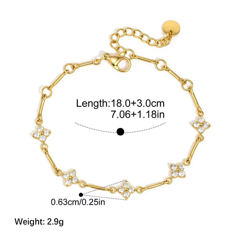 Small Flower link bracelet