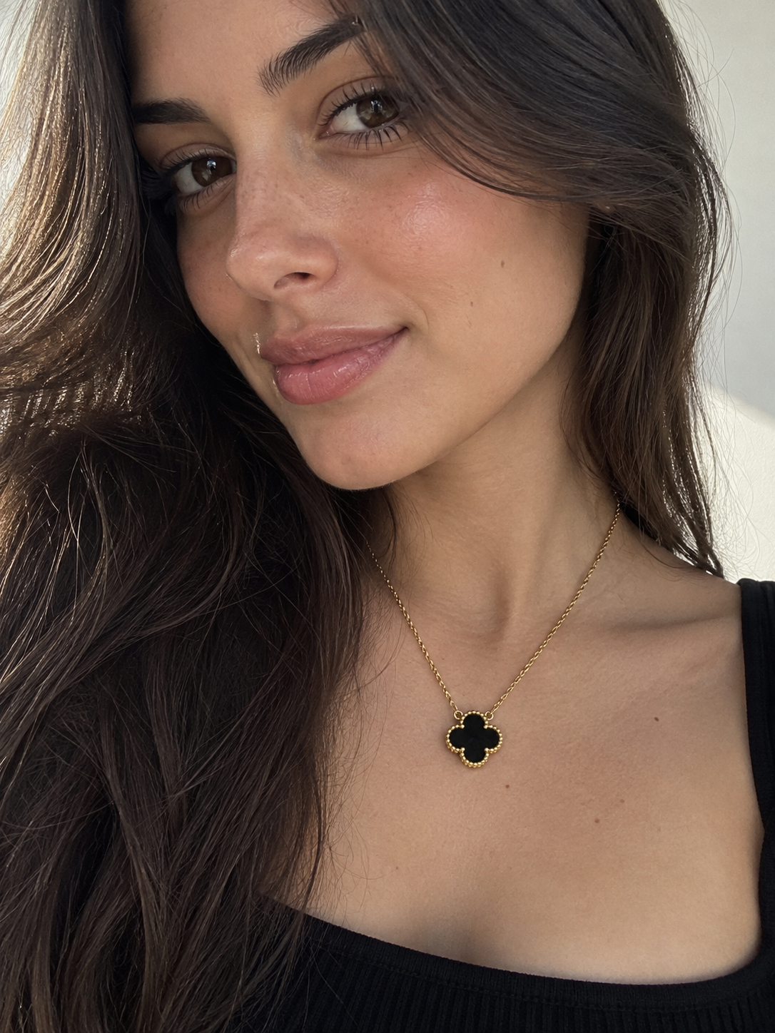 Black Clover necklace ( Stone )