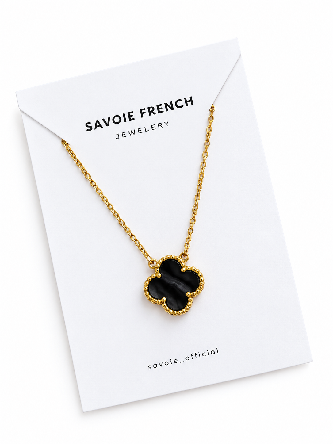 Black Clover necklace ( Stone )